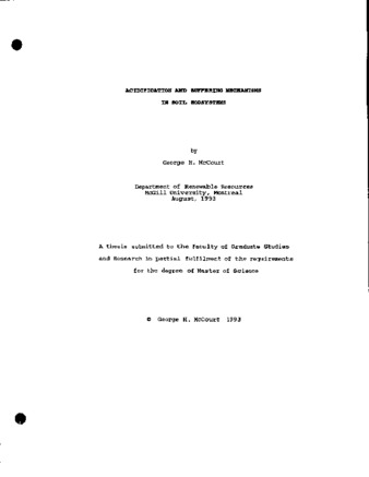 Acidification and buffering mechanisms in soil ecosystems thumbnail