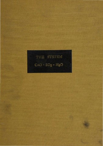 Equilibria in the three-component system Calcium oxide - sulphur dioxide - water over the temperature range 22c to 130c. thumbnail