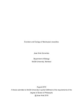 Evolution and ecology of neotropical crocodiles thumbnail