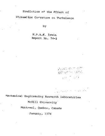 Prediction of the effect of streamline curvature on turbulence thumbnail