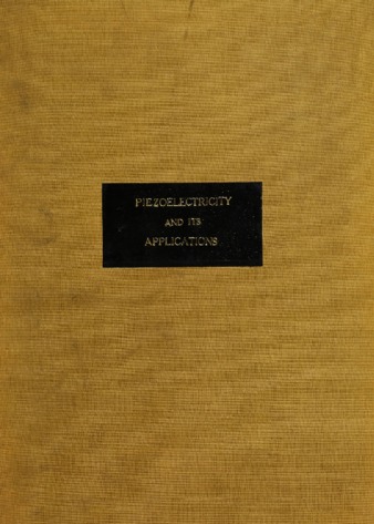 Piezoelectricity and its applications : the variation of piezoelectric effect of tourmaline with temperature. thumbnail