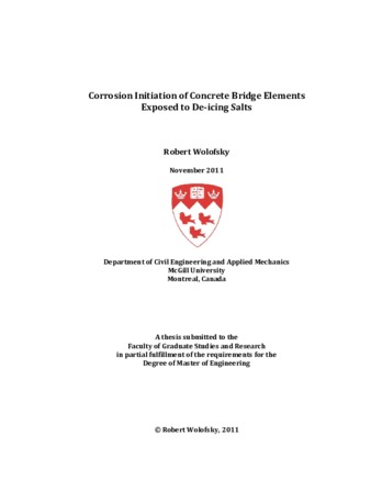 Corrosion initiation of concrete bridge elements exposed to de-icing salts thumbnail