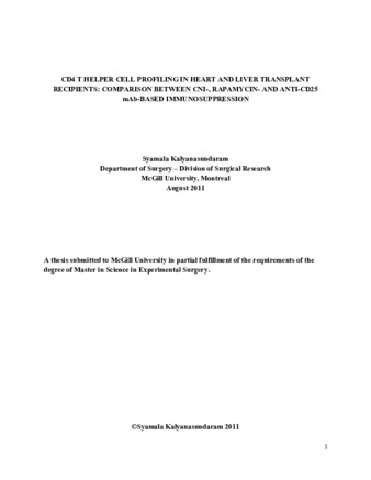 CD4 T helper cell profiling in heart and liver transplant recipients: comparison between CNI-, Rapamycin- and Anti-CD25 mAB-Based Immunosuppression thumbnail