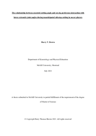 The relationship between executed cutting angle and sex-leg preference interaction with lower extremity joint angles during unanticipated sidestep cutting in soccer players thumbnail
