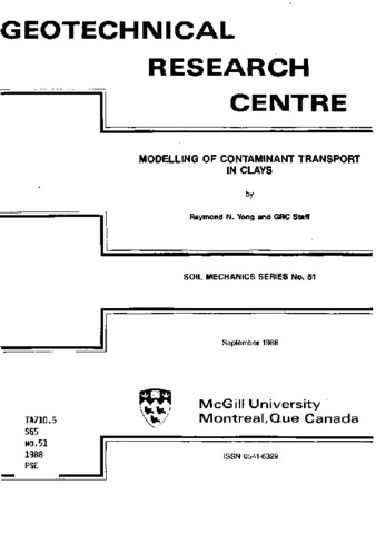 Modelling of contaminant transport in clays thumbnail