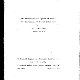 The streamwise development of certain two dimensional turbulent shear flows thumbnail