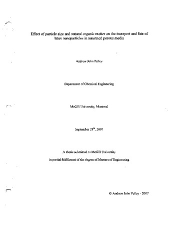 Effect of particle size and natural organic matter on the transport and fate of latex nanoparticles in saturated porous media thumbnail