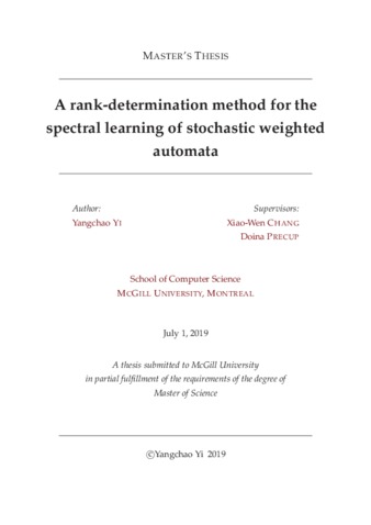 A rank-determination method for the spectral learning of stochastic weighted automata thumbnail