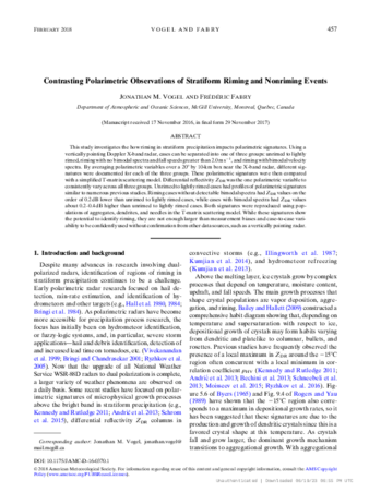 Contrasting Polarimetric Observations of Stratiform Riming and Nonriming Events thumbnail