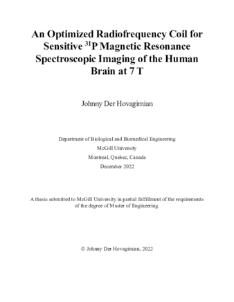 An optimized RF coil for sensitive 31P magnetic resonance spectroscopic imaging of the human brain at 7 T thumbnail