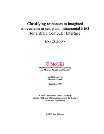 Classifying responses to imagined movements in scalp and intracranial EEG for a Brain Computer Interface thumbnail