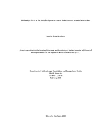 Birthweight charts in the study of fetal growth: current limitations and potential alternatives thumbnail