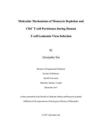 Molecular mechanisms of monocyte depletion and CD4+ T-cell persistence during human T-cell leukemia virus infection thumbnail