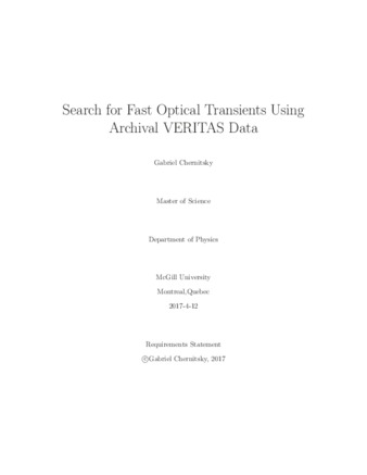 Search for fast optical transients using archival VERITAS data thumbnail