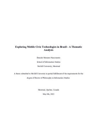 Exploring mobile civic technologies in Brazil - A thematic analysis thumbnail