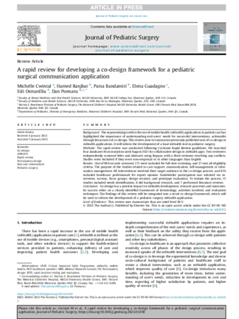 A rapid review for developing a co-design framework for a pediatric surgical communication application thumbnail