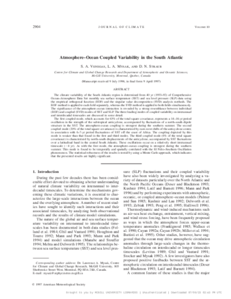 Atmosphere–Ocean Coupled Variability in the South Atlantic thumbnail