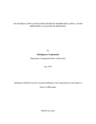 Intangible capital evolution shaped by higher education: A path dependency analysis on Mongolia thumbnail