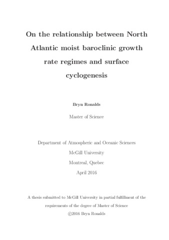 On the relationship between North Atlantic moist baroclinic growth rate regimes and surface cyclogenesis thumbnail