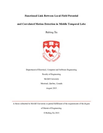 Functional link between local field potential and correlated motion detection in middle temporal lobe thumbnail