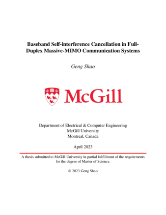 Baseband self-interference cancellation in full-duplex Massive-MIMO communication systems thumbnail