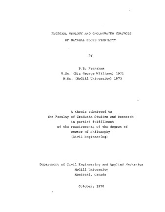 Regional geology and groundwater controls of natural slope stability thumbnail