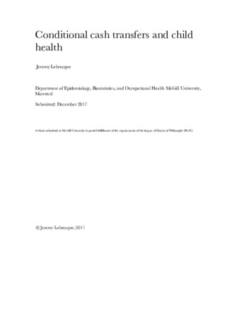 Conditional cash transfers and child health thumbnail