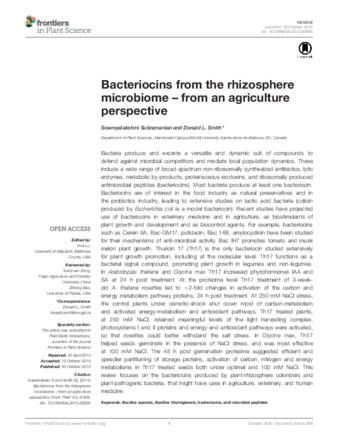 Bacteriocins from the rhizosphere microbiome – from an agriculture perspective thumbnail