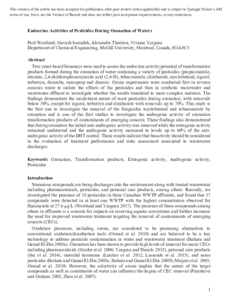 Endocrine Activities of Pesticides During Ozonation of Waters thumbnail