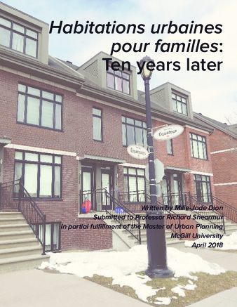 Habitations urbaines pour familles: Ten years later thumbnail