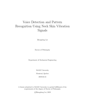 Voice detection and pattern recognition using neck skin vibration signals thumbnail