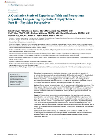 A qualitative study of experiences with and perceptions regarding long-acting injectable antipsychotics: part II-physician perspectives thumbnail