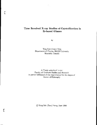 Time resolved X-ray studies of crystallization in Zr-based glasses thumbnail