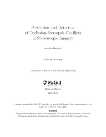 Perception and detection of occlusion-stereopsis conflicts in stereoscopic imagery thumbnail