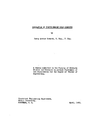 Simulation of finite memory hold circuits. thumbnail