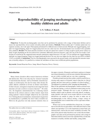 Reproducibility of jumping mechanography in healthy children and adults thumbnail