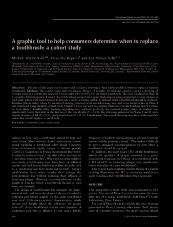 A graphic tool to help consumers determine when to replace a toothbrush: a cohort study thumbnail