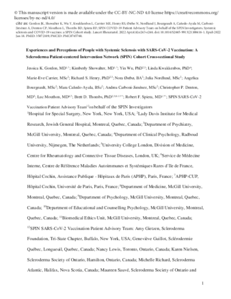 Systemic sclerosis and COVID-19 vaccines: a SPIN Cohort study thumbnail