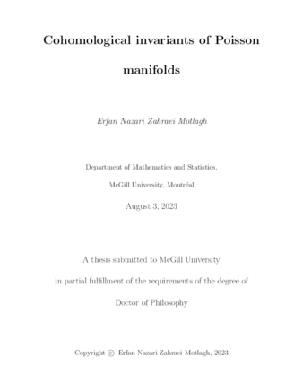 Cohomological invariants of Poisson manifolds thumbnail