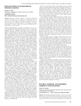 Evo-devo, modularity, and evolvability: Insights for cultural evolution thumbnail