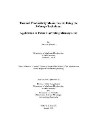 Thesis Thermal conductivity measurement using the 3 omega