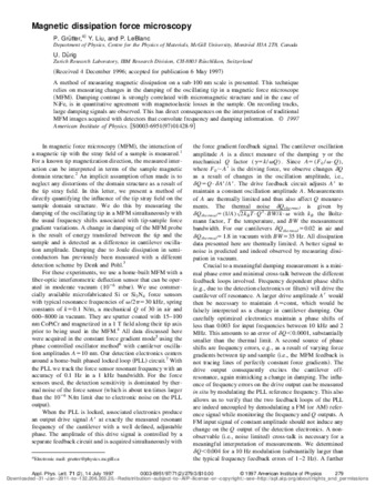 Magnetic dissipation force microscopy thumbnail