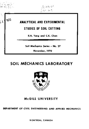 Analytical and experimental studies of soil cutting thumbnail