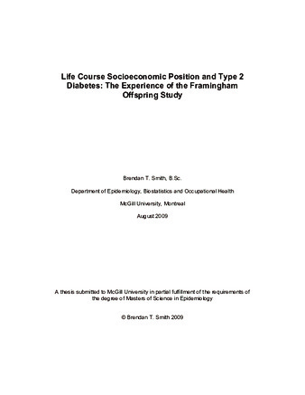 Life course socioeconomic position and type 2 diabetes: the experience of the Framingham Offspring Study thumbnail