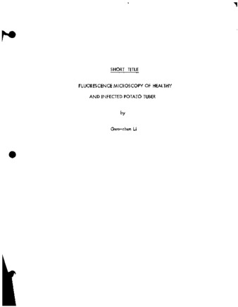 The fluorescence microscopy of healthy and Phytophthora infestans infected potato (Solanum tuberosum L.) tuber tissues. thumbnail