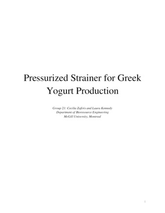 Pressurized Strainer for Greek Yogurt Production thumbnail