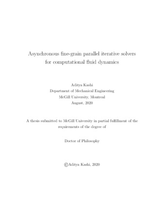 Asynchronous fine-grain parallel iterative solvers for computational fluid dynamics thumbnail