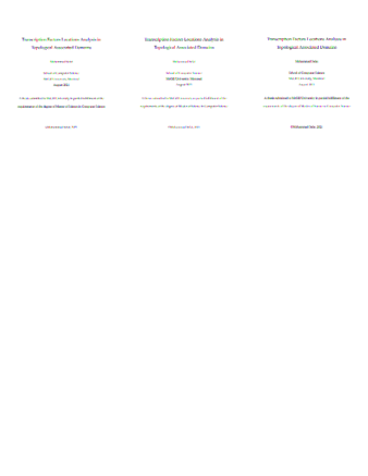 Transcription factors locations analysis  in topological associated domains thumbnail