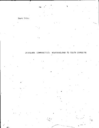 Marine epifaunal communities on test plates : Newfoundland to South Carolina thumbnail