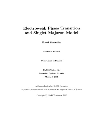 Electroweak phase transition and singlet Majoron model thumbnail